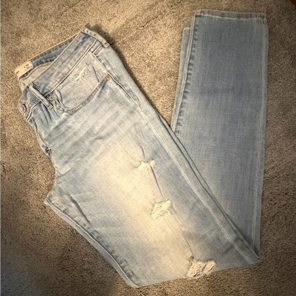 Light Blue Distressed Jeans